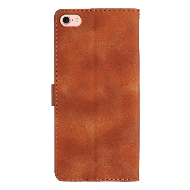 For iPhone 16e Flower Butterfly Embossing Pattern Leather Phone Case(Brown) - iPhone 16e Cases by PMC TechLife | Online Shopping South Africa | PMC TechLife | Buy Now Pay Later Mobicred
