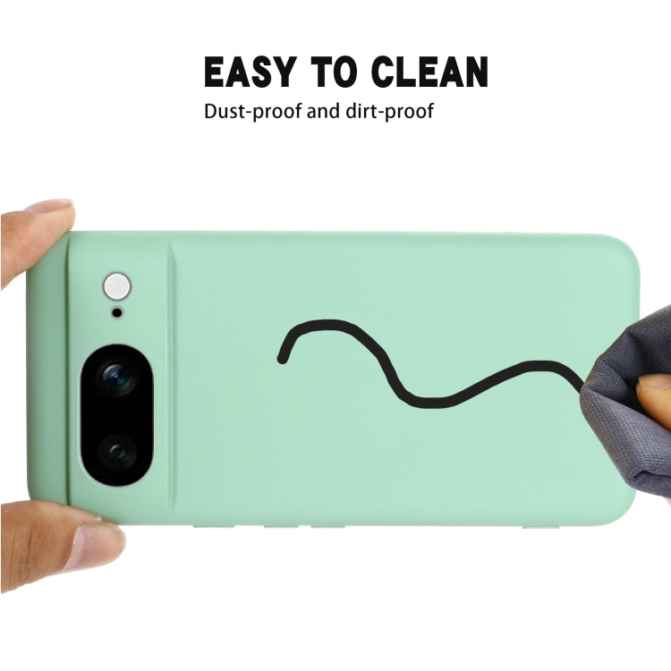 For Google Pixel 8 Pure Color Liquid Silicone Shockproof Phone Case(Green) - free shipping - PMC TechLife - Order now!