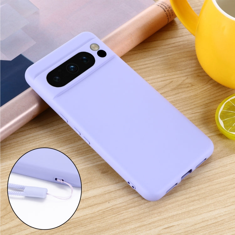 For Google Pixel 8 Pro Pure Color Liquid Silicone Shockproof Phone Case(Purple) - free shipping - PMC TechLife - Order now!
