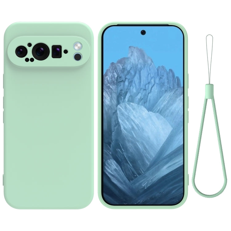 For Google Pixel 9 Pro XL Pure Color Liquid Silicone Shockproof Phone Case(Green) - Google Cases by PMC TechLife | Online Shopping South Africa | PMC TechLife | Buy Now Pay Later Mobicred