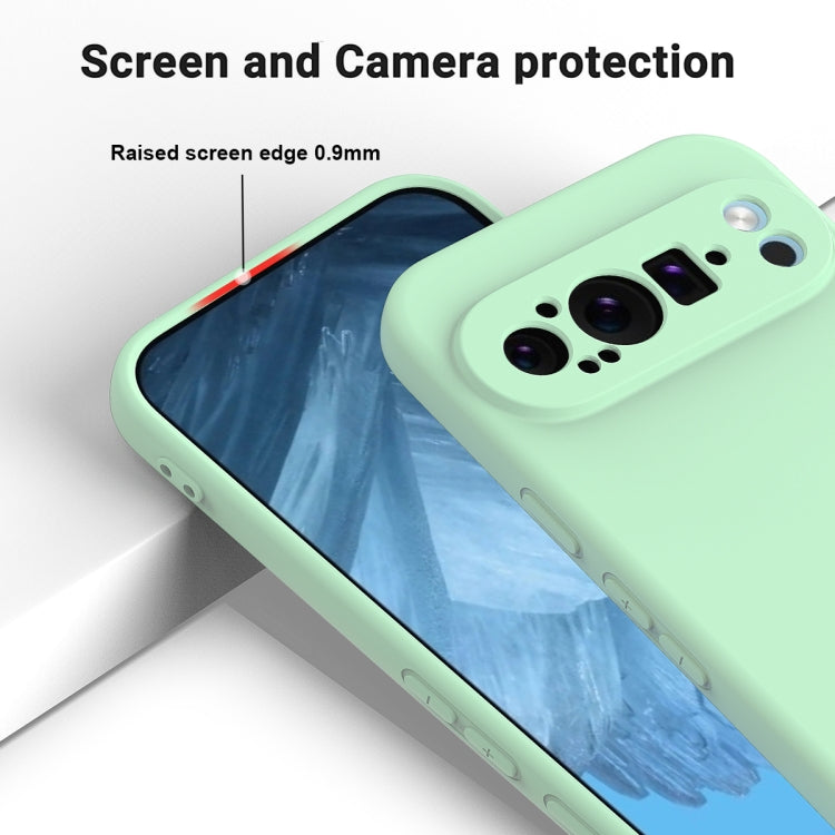 For Google Pixel 9 Pro XL Pure Color Liquid Silicone Shockproof Phone Case(Green) - Google Cases by PMC TechLife | Online Shopping South Africa | PMC TechLife | Buy Now Pay Later Mobicred