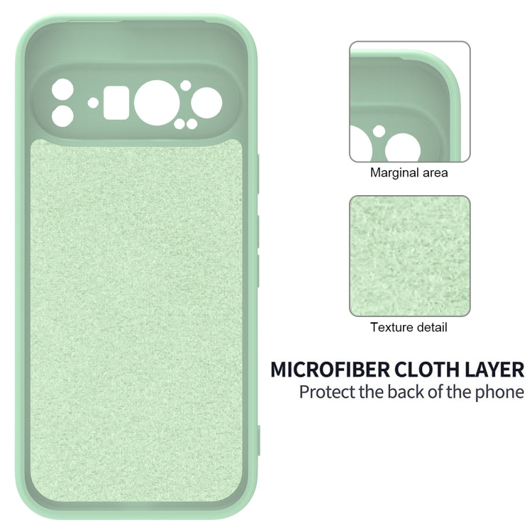 For Google Pixel 9 Pro XL Pure Color Liquid Silicone Shockproof Phone Case(Green) - Google Cases by PMC TechLife | Online Shopping South Africa | PMC TechLife | Buy Now Pay Later Mobicred