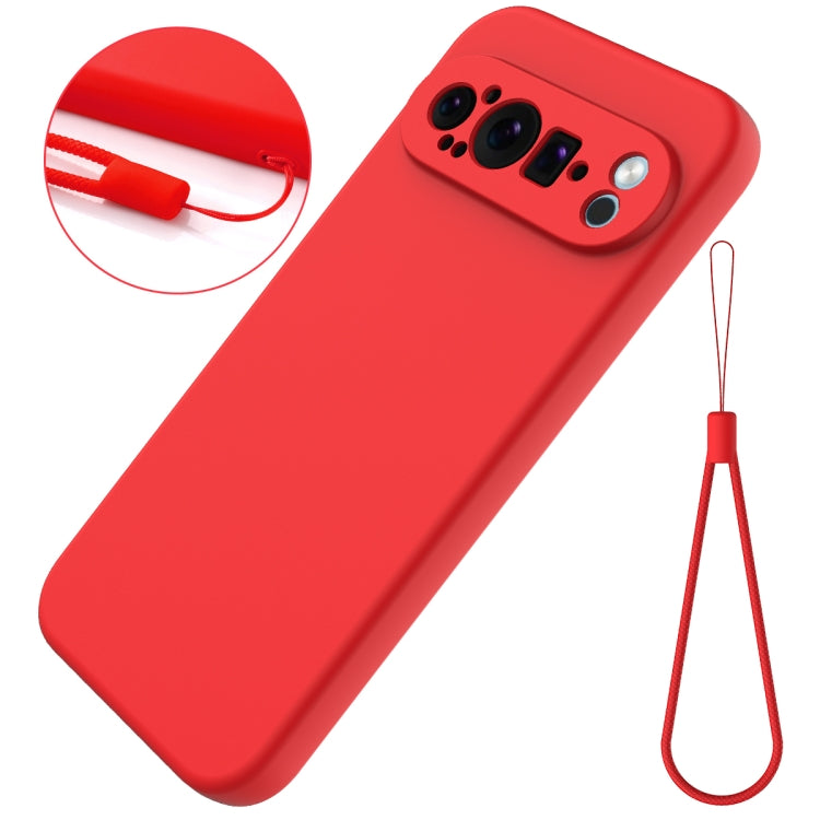 For Google Pixel 9 Pro XL Pure Color Liquid Silicone Shockproof Phone Case(Red) - Google Cases by PMC TechLife | Online Shopping South Africa | PMC TechLife | Buy Now Pay Later Mobicred