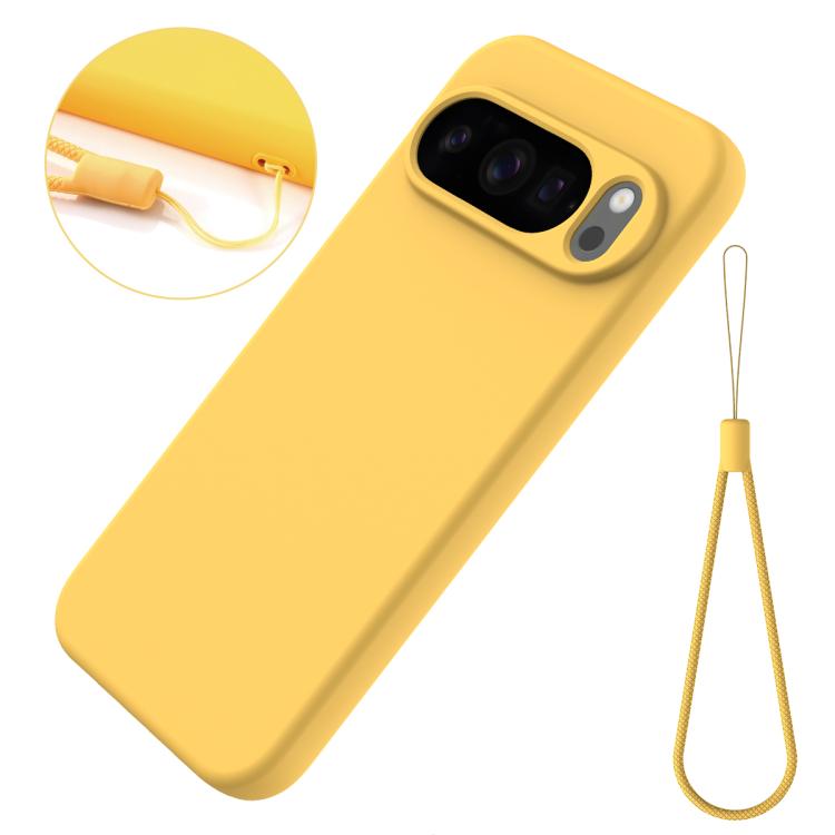 For Google Pixel 10 Pro XL Pure Color Liquid Silicone Shockproof Phone Case(Yellow) - free shipping - PMC TechLife - Order now!