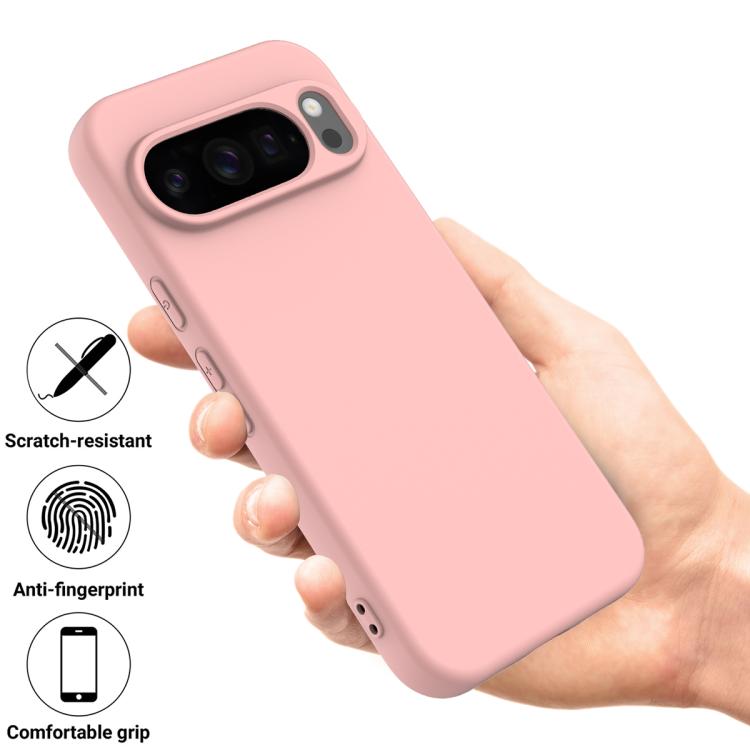 For Google Pixel 10 Pro Pure Color Liquid Silicone Shockproof Phone Case(Pink) - free shipping - PMC TechLife - Order now!