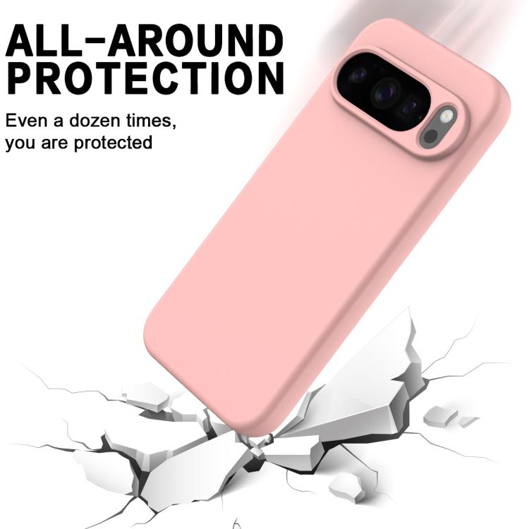 For Google Pixel 10 Pro Pure Color Liquid Silicone Shockproof Phone Case(Pink) - free shipping - PMC TechLife - Order now!