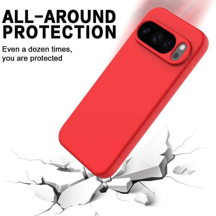 For Google Pixel 10 Pro Pure Color Liquid Silicone Shockproof Phone Case(Red) - free shipping - PMC TechLife - Order now!