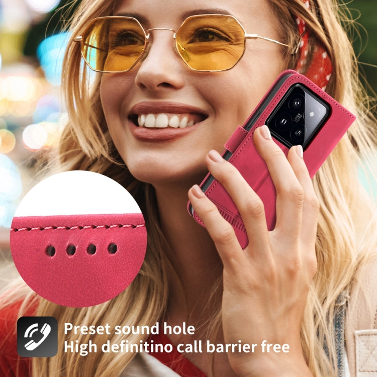 For Xiaomi 14 Pro Dierfeng Dream Line TPU + PU Leather Phone Case(Red) - 14 Pro Cases by PMC TechLife | Online Shopping South Africa | PMC TechLife | Buy Now Pay Later Mobicred