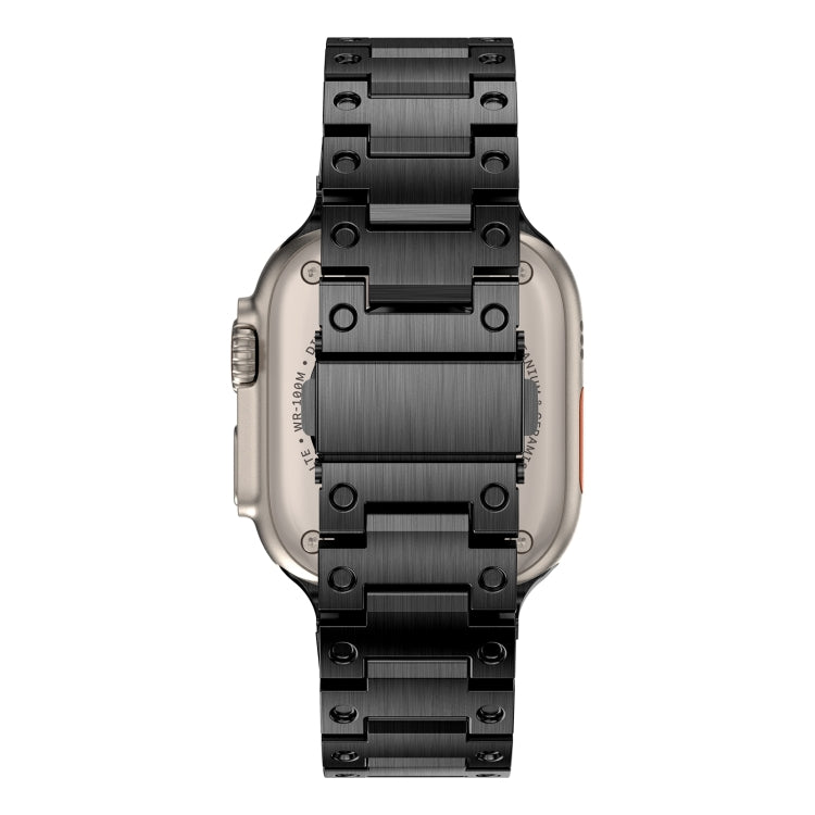 Double Rows Metal Watch Band For Apple Watch SE 2023 40mm(Black) - Watch Bands by PMC TechLife | Online Shopping South Africa | PMC TechLife