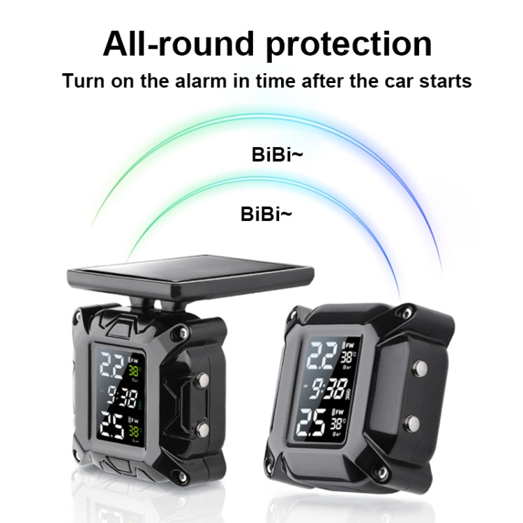 M9 Color Screen Motorcycle Solar Wireless Tire Pressure Monitor With M10 Fixed Mount - Electrical System by PMC TechLife | Online Shopping South Africa | PMC TechLife | Buy Now Pay Later Mobicred