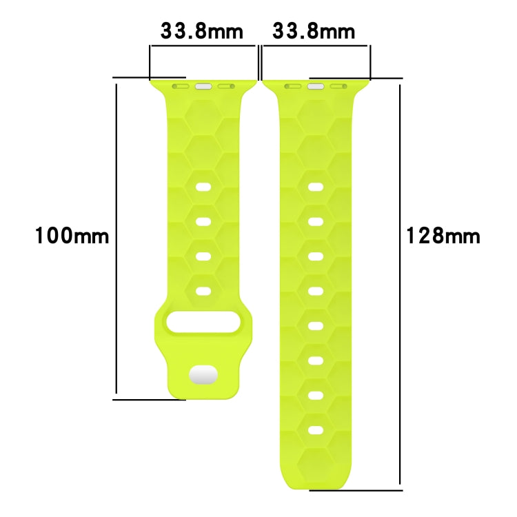 Football Texture Silicone Watch Band For Apple Watch SE 2023 40mm(Orange) - Watch Bands by PMC TechLife | Online Shopping South Africa | PMC TechLife