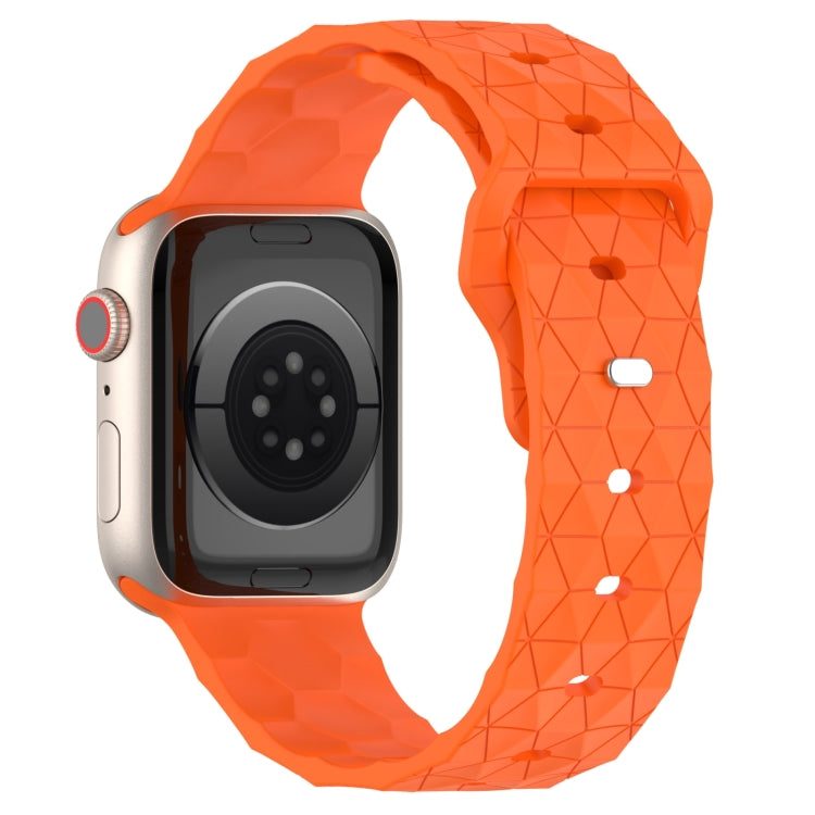 Football Texture Silicone Watch Band For Apple Watch SE 2023 40mm(Orange) - Watch Bands by PMC TechLife | Online Shopping South Africa | PMC TechLife