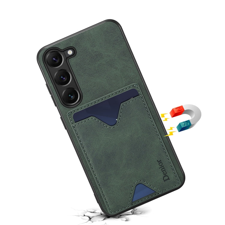 For Samsung Galaxy S24 5G Denior PU Back Cover Card Slot Holder Phone Case(Green) - free shipping - PMC Jewellery - Order now!