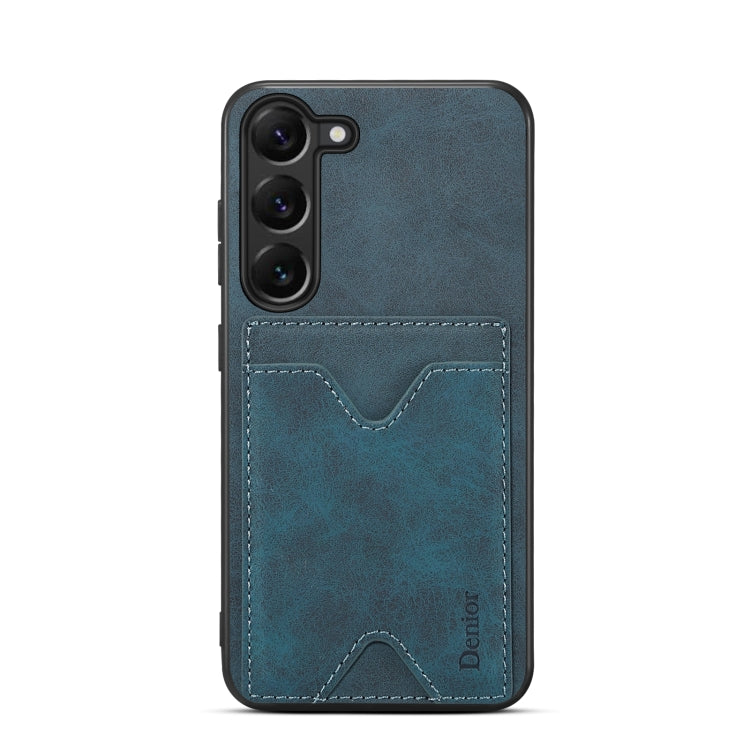 For Samsung Galaxy S24+ 5G Denior PU Back Cover Card Slot Holder Phone Case(Blue) - free shipping - PMC Jewellery - Order now!