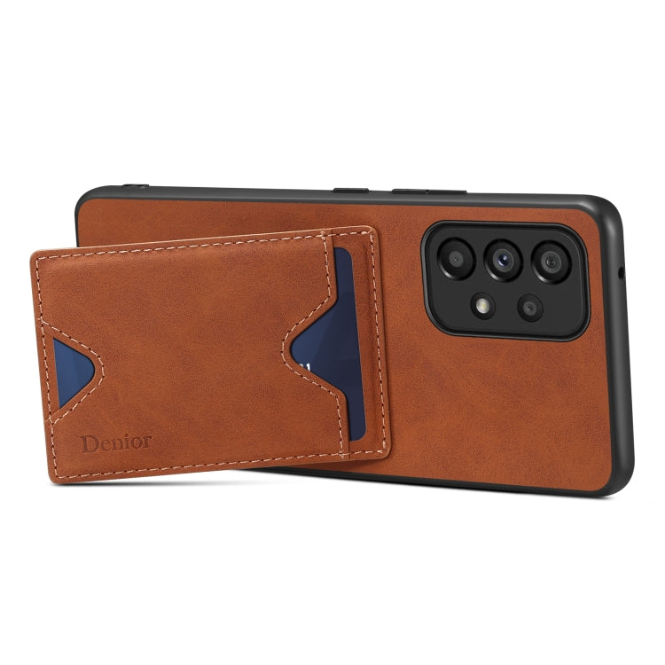 For Samsung Galaxy S24 Ultra 5G Denior PU Back Cover Card Slot Holder Phone Case(Blue) - free shipping - PMC Jewellery - Order now!