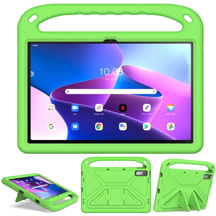 For Lenovo Tab P11 Gen 2 11.5 Handle EVA Shockproof Tablet Case with Holder(Green) - Lenovo by PMC TechLife | Online Shopping South Africa | PMC TechLife | Buy Now Pay Later Mobicred
