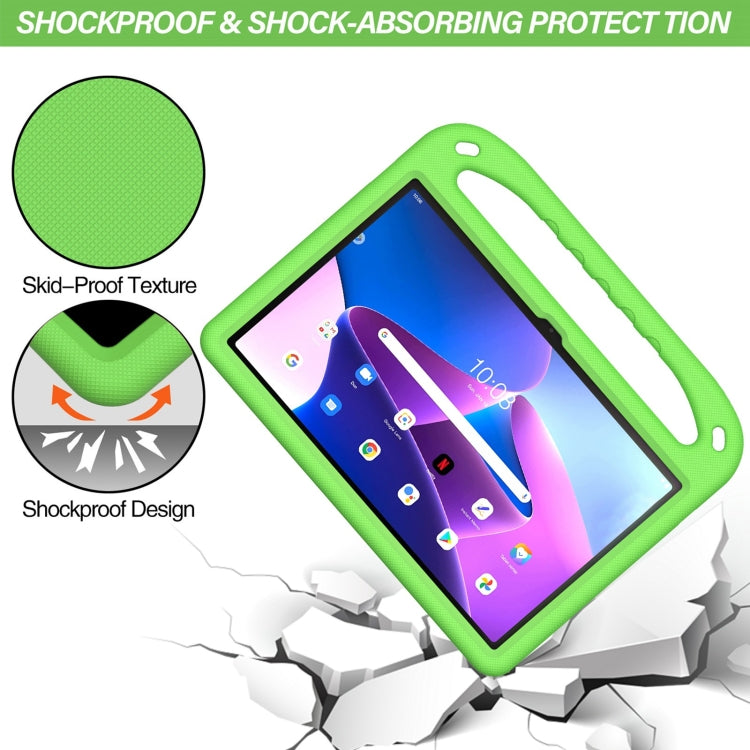 For Lenovo Tab P11 Gen 2 11.5 Handle EVA Shockproof Tablet Case with Holder(Green) - Lenovo by PMC TechLife | Online Shopping South Africa | PMC TechLife | Buy Now Pay Later Mobicred