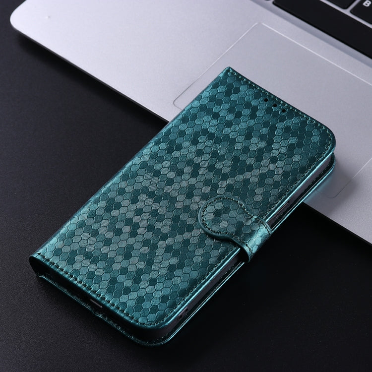 For Google Pixel 9 Honeycomb Dot Texture Leather Phone Case(Green) - Google Cases by PMC TechLife | Online Shopping South Africa | PMC TechLife | Buy Now Pay Later Mobicred