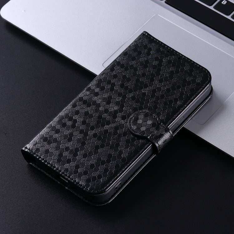 For Google Pixel 9 Pro XL Honeycomb Dot Texture Leather Phone Case(Black) - Google Cases by PMC TechLife | Online Shopping South Africa | PMC TechLife | Buy Now Pay Later Mobicred