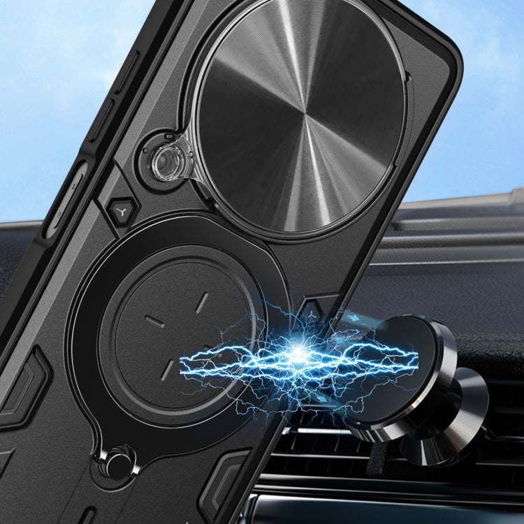 For Xiaomi Redmi A3 CD Texture Sliding Camshield Magnetic Holder Phone Case(Red) - Xiaomi Cases by PMC TechLife | Online Shopping South Africa | PMC TechLife | Buy Now Pay Later Mobicred