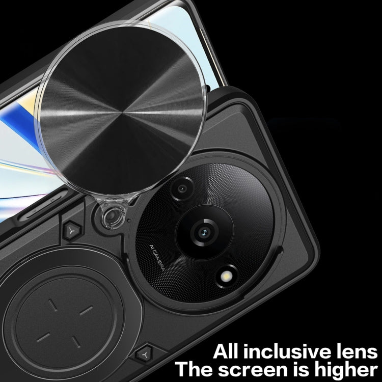 For Xiaomi Redmi A3 CD Texture Sliding Camshield Magnetic Holder Phone Case(Red) - Xiaomi Cases by PMC TechLife | Online Shopping South Africa | PMC TechLife | Buy Now Pay Later Mobicred