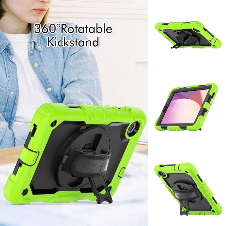 For Lenovo Tab M8 4th Gen Silicone Hybrid PC Tablet Case with Shoulder Strap(Yellow Green) - Lenovo by PMC TechLife | Online Shopping South Africa | PMC TechLife | Buy Now Pay Later Mobicred
