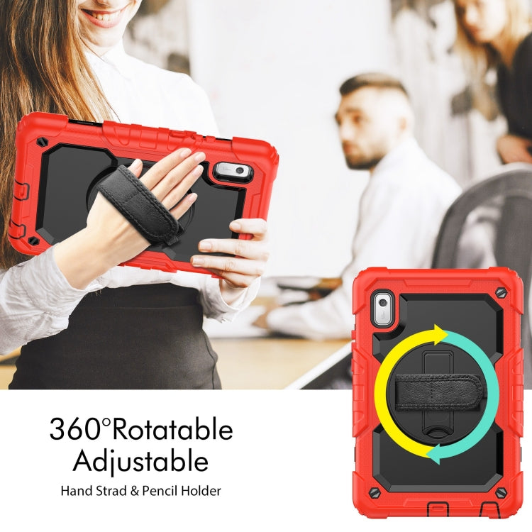 For Lenovo Tab M9 Silicone Hybrid PC Tablet Case with Shoulder Strap(Red) - Lenovo by PMC TechLife | Online Shopping South Africa | PMC TechLife | Buy Now Pay Later Mobicred