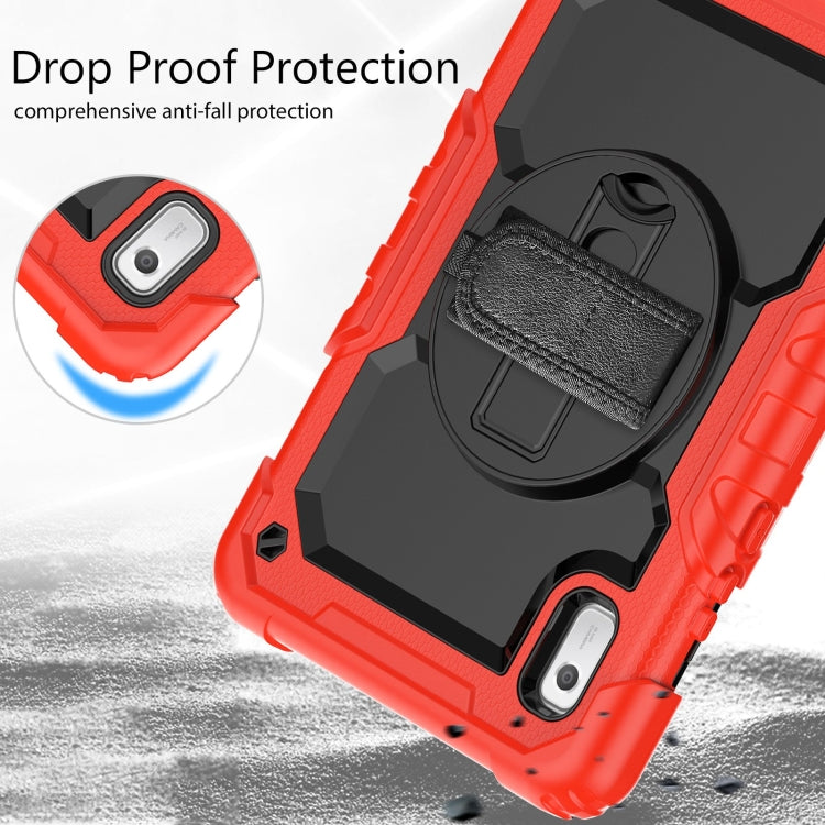 For Lenovo Tab M9 Silicone Hybrid PC Tablet Case with Shoulder Strap(Red) - Lenovo by PMC TechLife | Online Shopping South Africa | PMC TechLife | Buy Now Pay Later Mobicred
