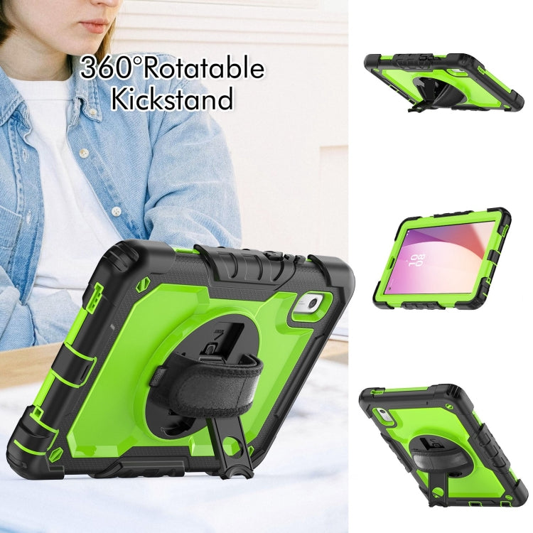 For Lenovo Tab M9 Silicone Hybrid PC Tablet Case with Shoulder Strap(Yellow Green PC) - Lenovo by PMC TechLife | Online Shopping South Africa | PMC TechLife | Buy Now Pay Later Mobicred