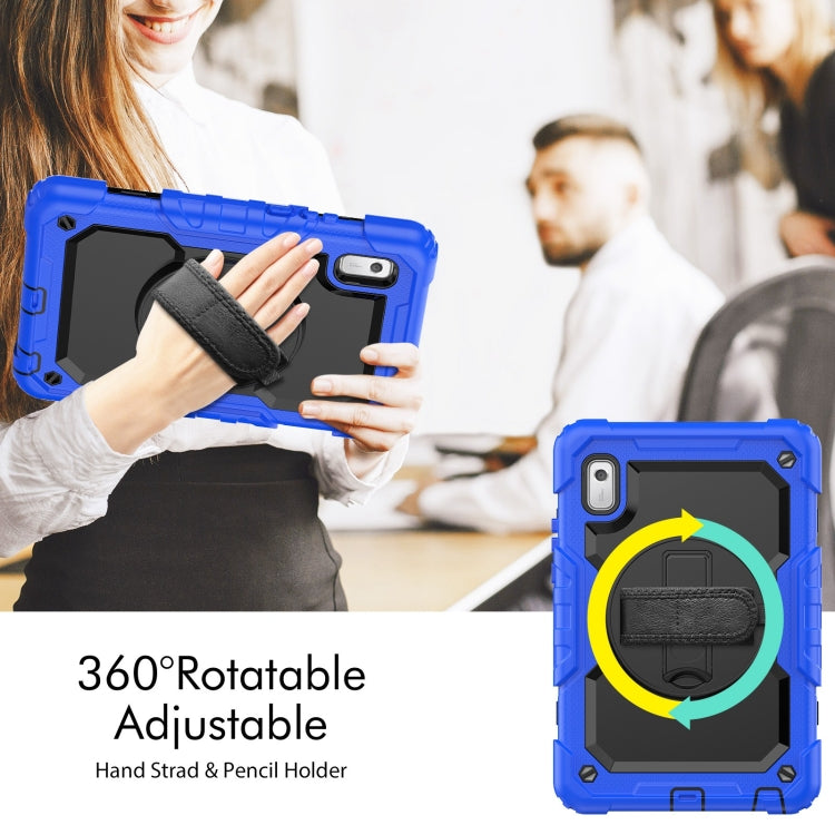 For Lenovo Tab M9 Silicone Hybrid PC Tablet Case with Shoulder Strap(Blue) - Lenovo by PMC TechLife | Online Shopping South Africa | PMC TechLife | Buy Now Pay Later Mobicred