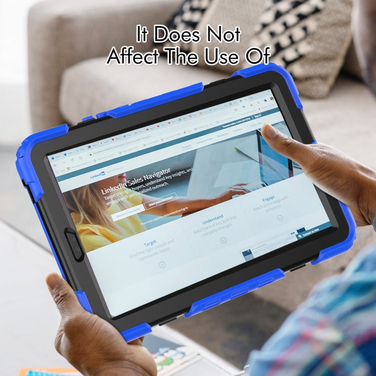 For Lenovo Tab M9 Silicone Hybrid PC Tablet Case with Shoulder Strap(Blue) - Lenovo by PMC TechLife | Online Shopping South Africa | PMC TechLife | Buy Now Pay Later Mobicred