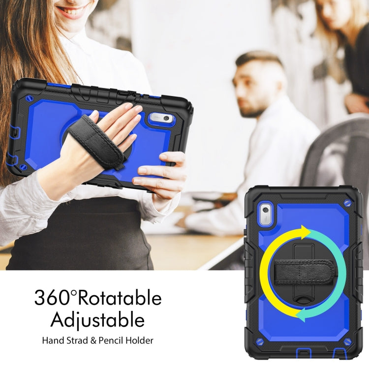 For Lenovo Tab M9 Silicone Hybrid PC Tablet Case with Shoulder Strap(Blue PC) - Lenovo by PMC TechLife | Online Shopping South Africa | PMC TechLife | Buy Now Pay Later Mobicred