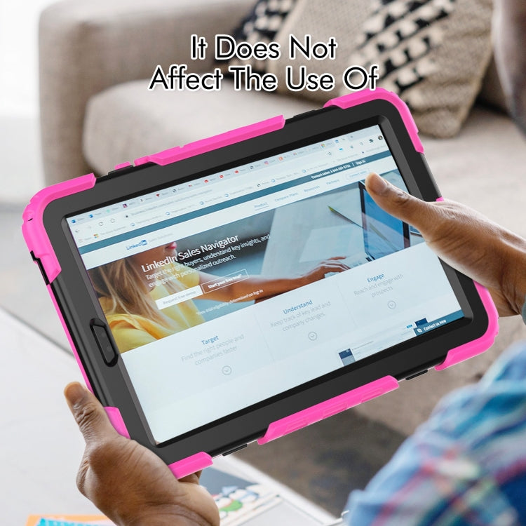 For Lenovo Tab M9 Silicone Hybrid PC Tablet Case with Shoulder Strap(Rose Red) - Lenovo by PMC TechLife | Online Shopping South Africa | PMC TechLife | Buy Now Pay Later Mobicred