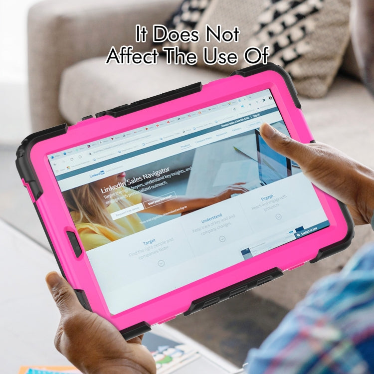 For Lenovo Tab M9 Silicone Hybrid PC Tablet Case with Shoulder Strap(Rose Red PC) - Lenovo by PMC TechLife | Online Shopping South Africa | PMC TechLife | Buy Now Pay Later Mobicred