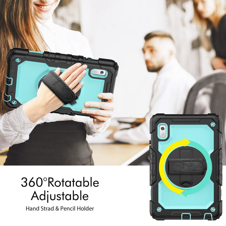 For Lenovo Tab M9 Silicone Hybrid PC Tablet Case with Shoulder Strap(Light Blue PC) - Lenovo by PMC TechLife | Online Shopping South Africa | PMC TechLife | Buy Now Pay Later Mobicred