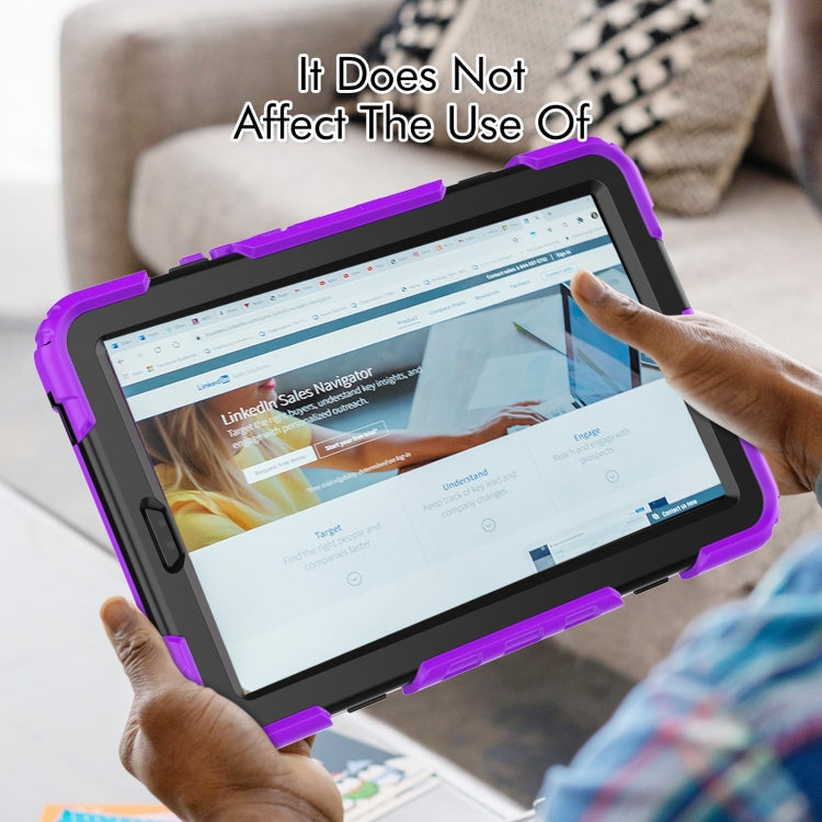 For Lenovo Tab M9 Silicone Hybrid PC Tablet Case with Shoulder Strap(Purple) - Lenovo by PMC TechLife | Online Shopping South Africa | PMC TechLife | Buy Now Pay Later Mobicred