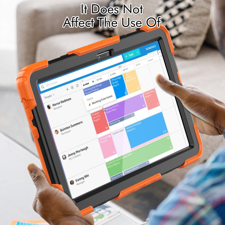 For Lenovo Tab M10 10.1 Gen 3rd Silicone Hybrid PC Tablet Case with Shoulder Strap(Orange) - free shipping - PMC TechLife - Order now!