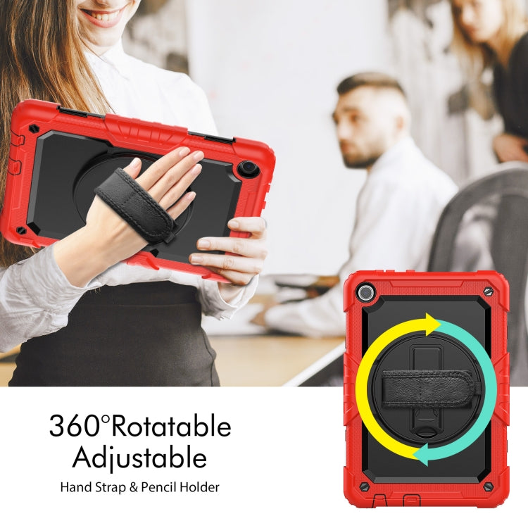 For Lenovo Tab M10 10.1 Gen 3rd Silicone Hybrid PC Tablet Case with Shoulder Strap(Red) - Lenovo by PMC TechLife | Online Shopping South Africa | PMC TechLife | Buy Now Pay Later Mobicred