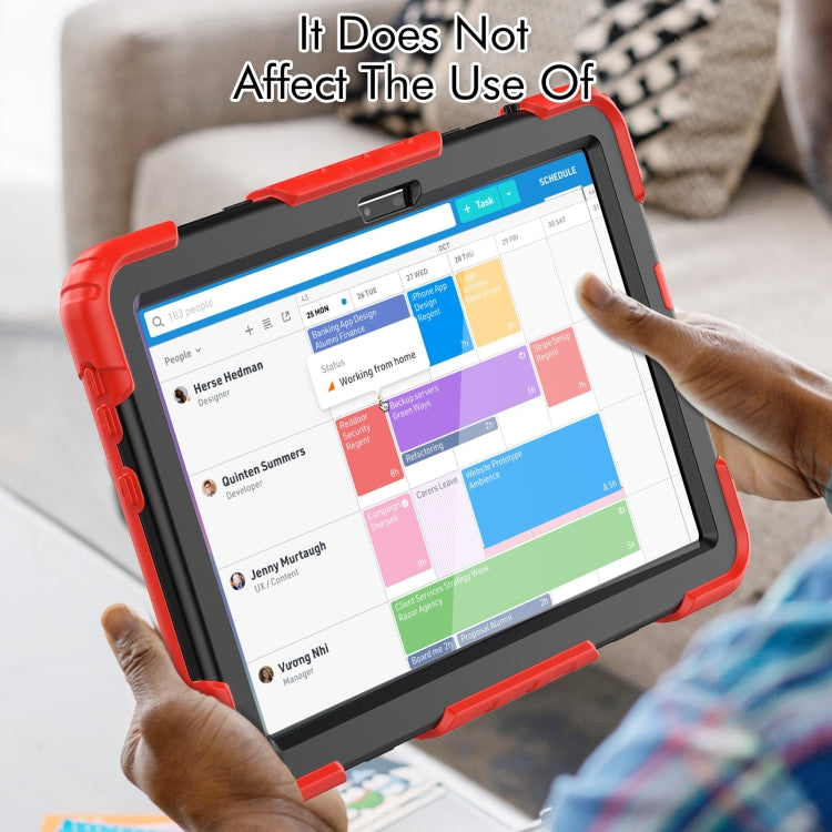 For Lenovo Tab M10 10.1 Gen 3rd Silicone Hybrid PC Tablet Case with Shoulder Strap(Red) - Lenovo by PMC TechLife | Online Shopping South Africa | PMC TechLife | Buy Now Pay Later Mobicred