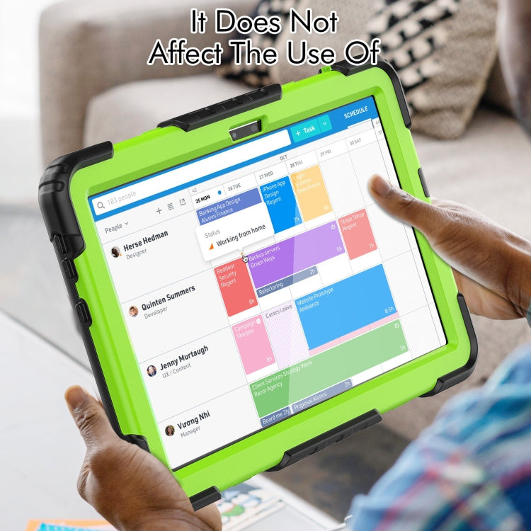 For Lenovo Tab M10 10.1 Gen 3rd Silicone Hybrid PC Tablet Case with Shoulder Strap(Yellow Green PC) - Lenovo by PMC TechLife | Online Shopping South Africa | PMC TechLife | Buy Now Pay Later Mobicred