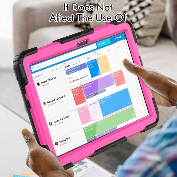 For Lenovo Tab M10 10.1 Gen 3rd Silicone Hybrid PC Tablet Case with Shoulder Strap(Rose Red PC) - Lenovo by PMC TechLife | Online Shopping South Africa | PMC TechLife | Buy Now Pay Later Mobicred