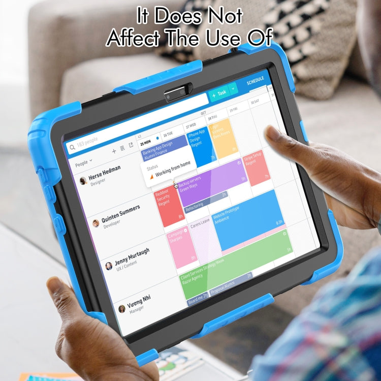 For Lenovo Tab M10 10.1 Gen 3rd Silicone Hybrid PC Tablet Case with Shoulder Strap(Light Blue) - Lenovo by PMC TechLife | Online Shopping South Africa | PMC TechLife | Buy Now Pay Later Mobicred