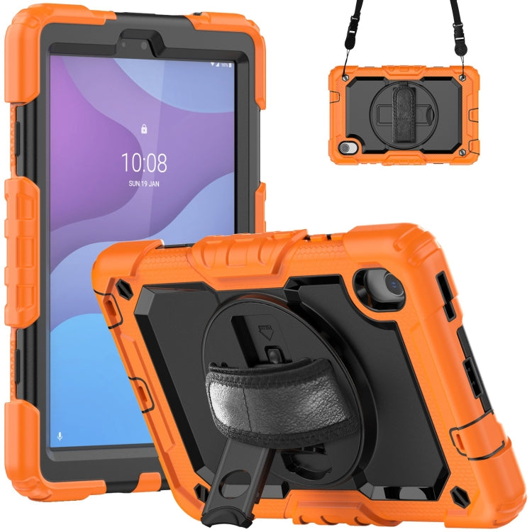 For Lenovo Tab M8 HD 2020/2019 Silicone Hybrid PC Tablet Case with Shoulder Strap(Orange) - Lenovo by PMC TechLife | Online Shopping South Africa | PMC TechLife | Buy Now Pay Later Mobicred