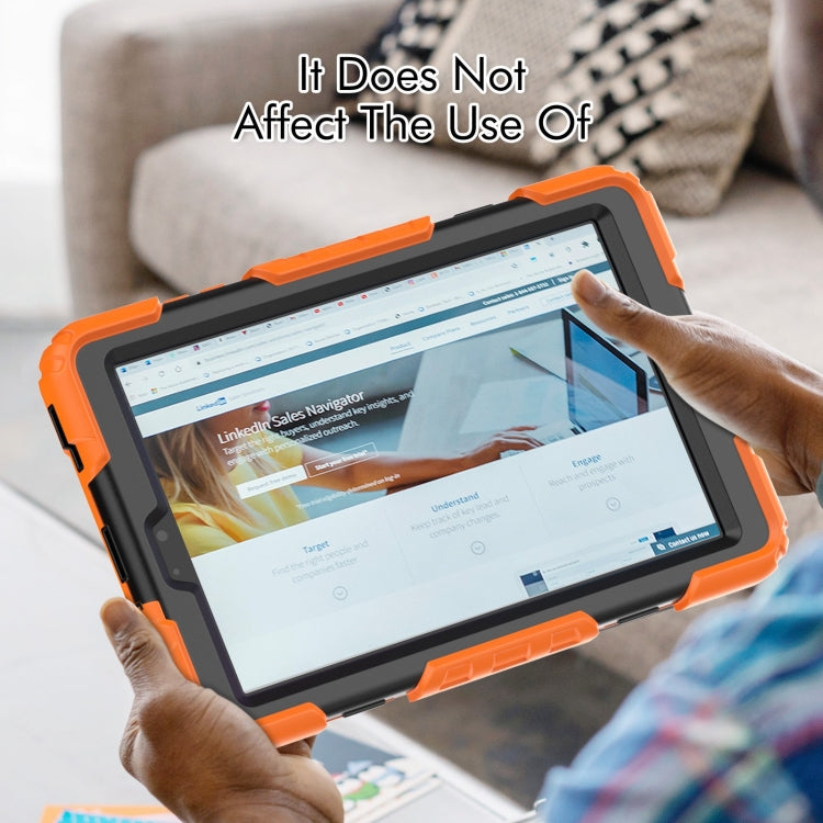 For Lenovo Tab M8 HD 2020/2019 Silicone Hybrid PC Tablet Case with Shoulder Strap(Orange) - Lenovo by PMC TechLife | Online Shopping South Africa | PMC TechLife | Buy Now Pay Later Mobicred