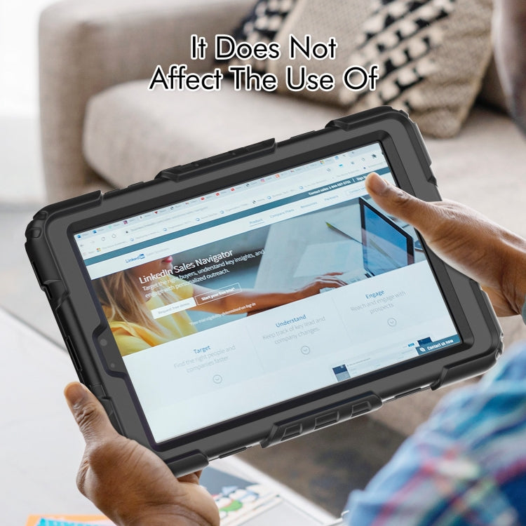 For Lenovo Tab M8 HD 2020/2019 Silicone Hybrid PC Tablet Case with Shoulder Strap(Black) - Lenovo by PMC TechLife | Online Shopping South Africa | PMC TechLife | Buy Now Pay Later Mobicred