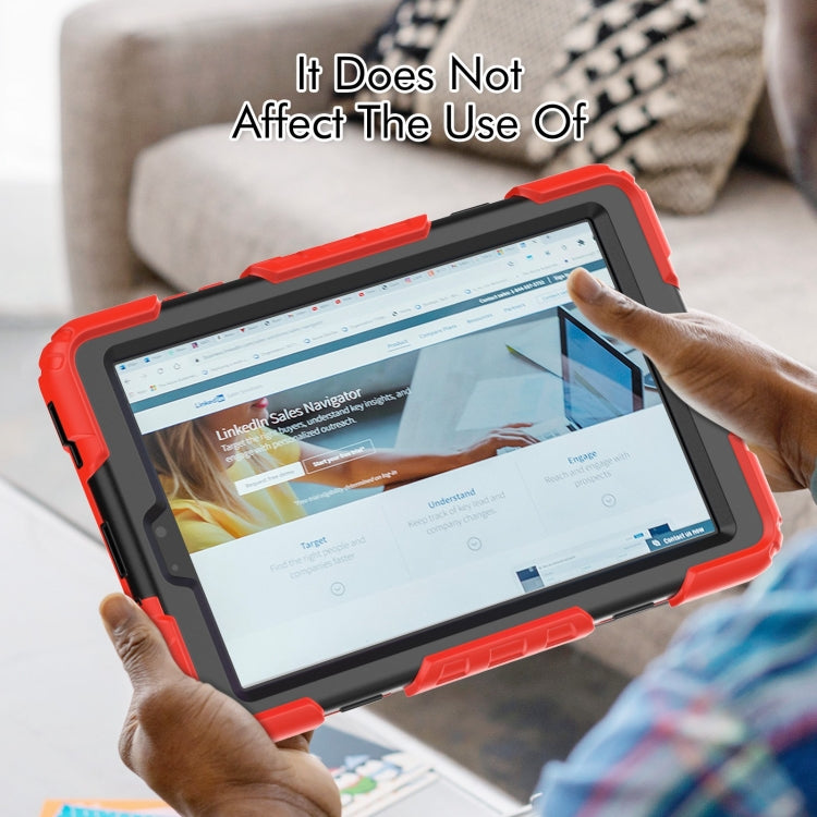 For Lenovo Tab M8 HD 2020/2019 Silicone Hybrid PC Tablet Case with Shoulder Strap(Red) - Lenovo by PMC TechLife | Online Shopping South Africa | PMC TechLife | Buy Now Pay Later Mobicred