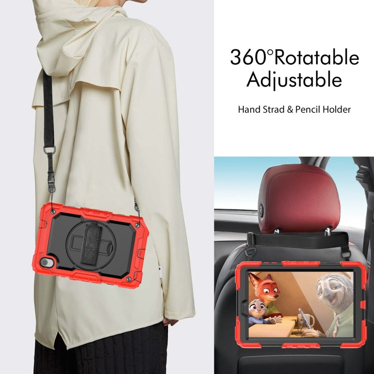 For Lenovo Tab M8 HD 2020/2019 Silicone Hybrid PC Tablet Case with Shoulder Strap(Red) - Lenovo by PMC TechLife | Online Shopping South Africa | PMC TechLife | Buy Now Pay Later Mobicred