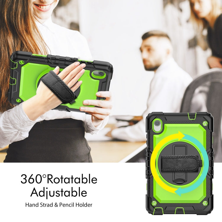 For Lenovo Tab M8 HD 2020/2019 Silicone Hybrid PC Tablet Case with Shoulder Strap(Yellow Green PC) - free shipping - PMC TechLife - Order now!