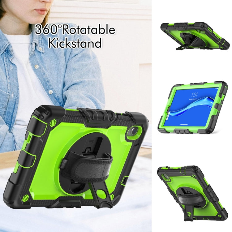 For Lenovo Tab M8 HD 2020/2019 Silicone Hybrid PC Tablet Case with Shoulder Strap(Yellow Green PC) - free shipping - PMC TechLife - Order now!