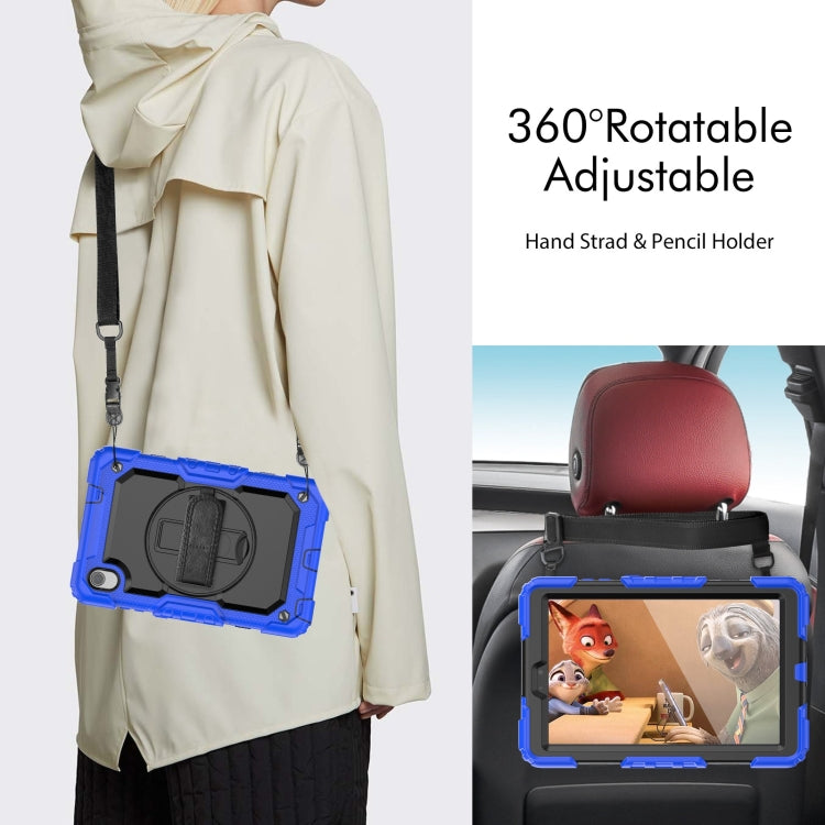 For Lenovo Tab M8 HD 2020/2019 Silicone Hybrid PC Tablet Case with Shoulder Strap(Blue) - Lenovo by PMC TechLife | Online Shopping South Africa | PMC TechLife | Buy Now Pay Later Mobicred